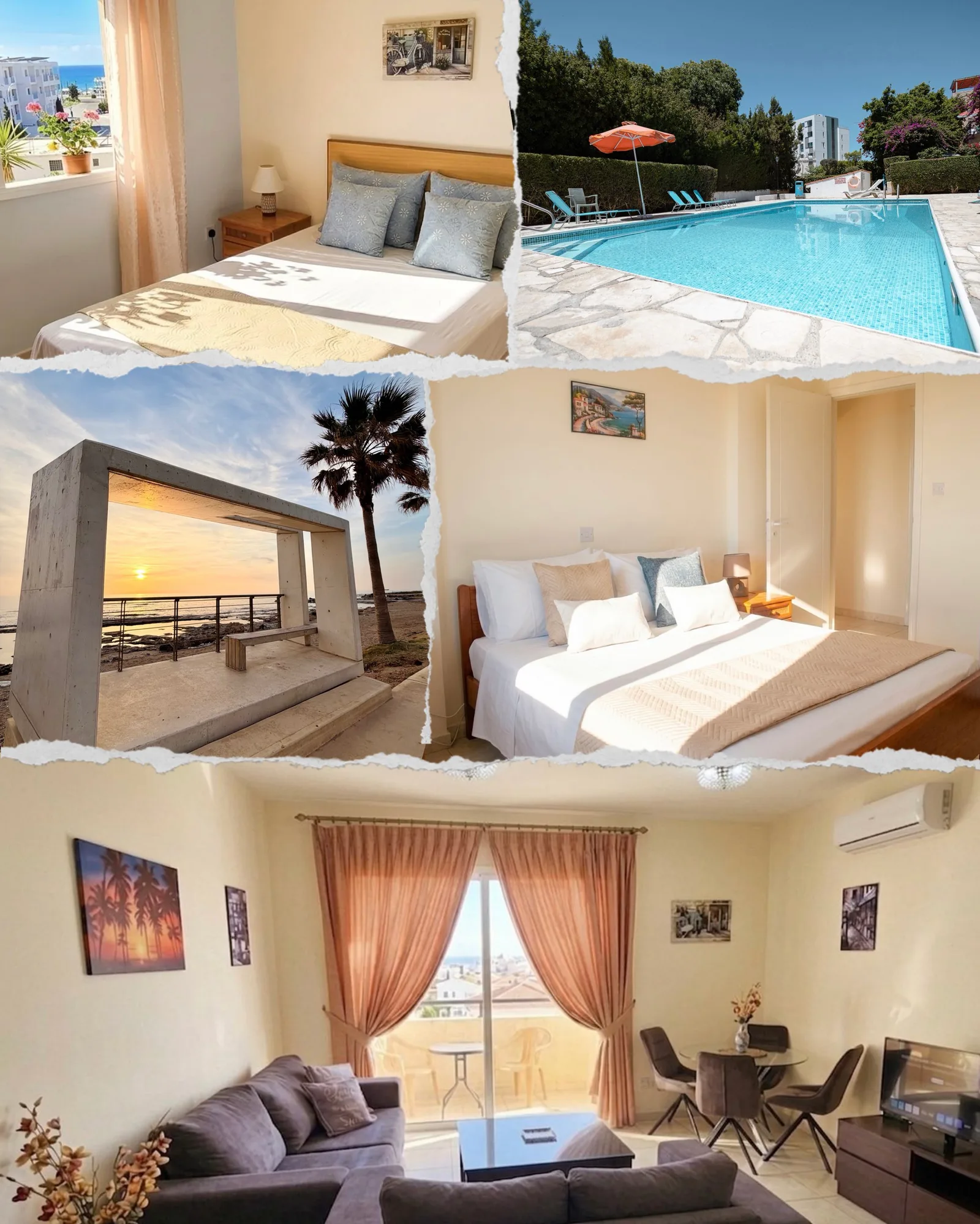 Sea View, Pool & Balcony: Excellent Location Near the Beach